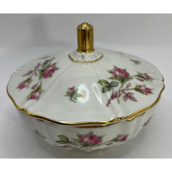 Jaegar & Co PMR Bavarian Porcelain Covered Candy, Trinket Dish Floral - Picture 9 of 9